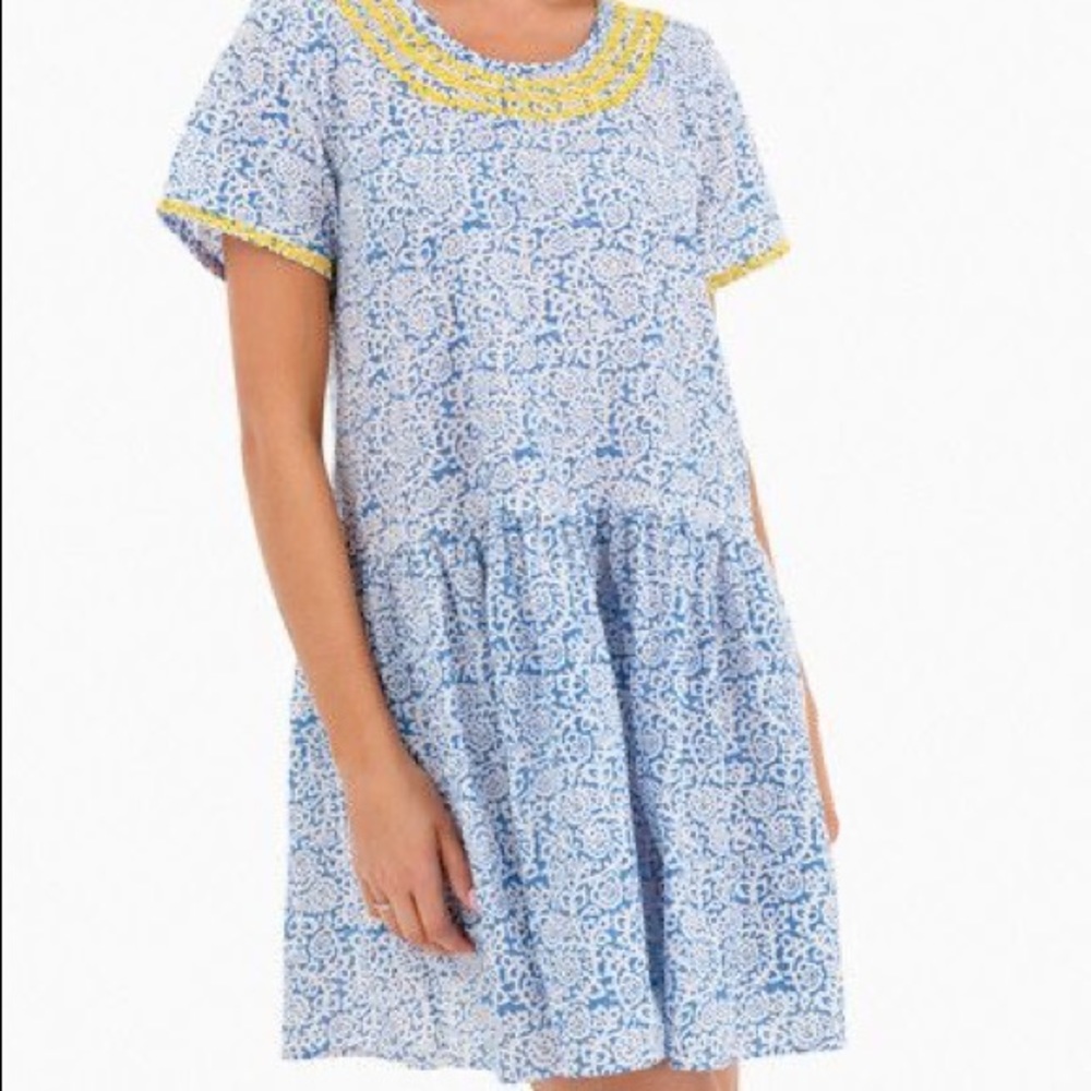 Tuckernuck pink city prints Paros dress in lulu M